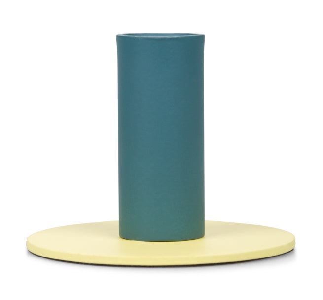 British Colour Standard Tall Two-Tone Metal Candleholders
