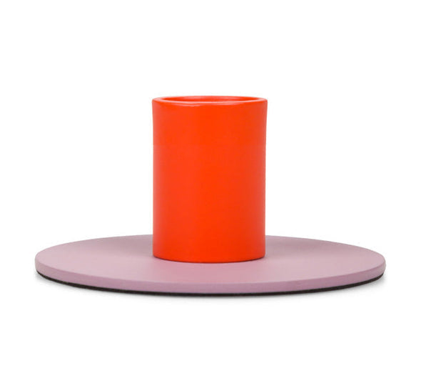 British Colour Standard Tall Two-Tone Metal Candleholders