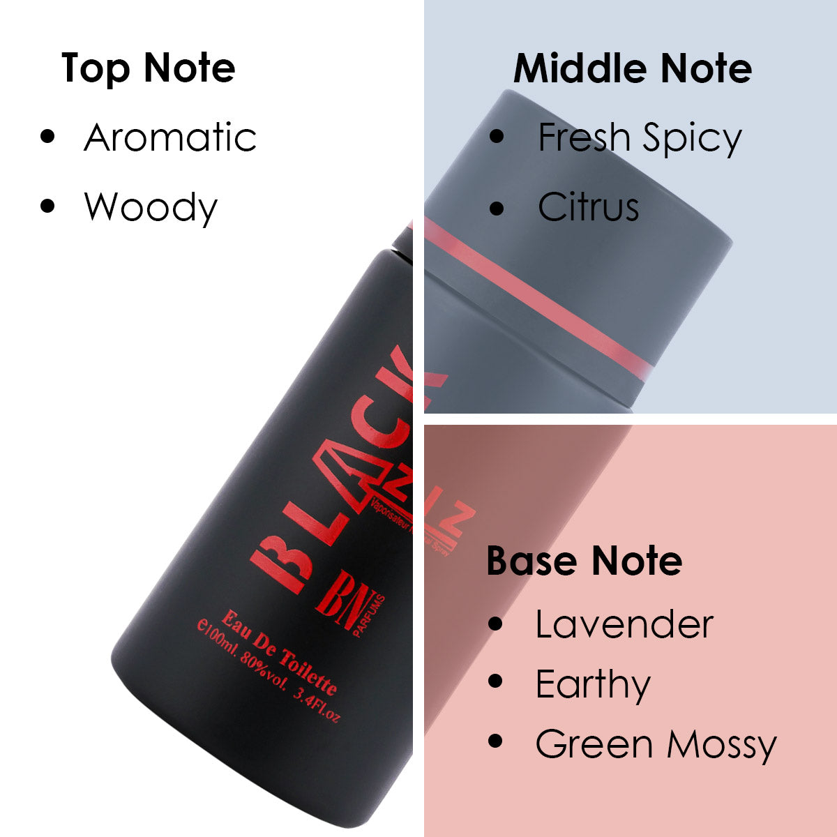BN Perfumes Black ZIZ, Eau De Toilette, Perfume for Men, 100 ml