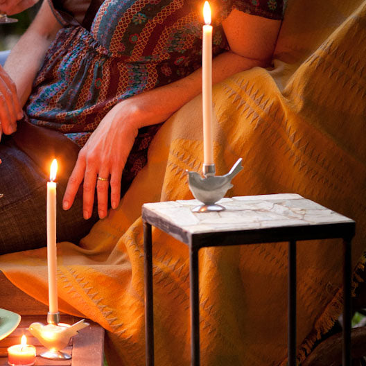 Mole Hollow Candles, Beeswax Taper Candles, Set of 12