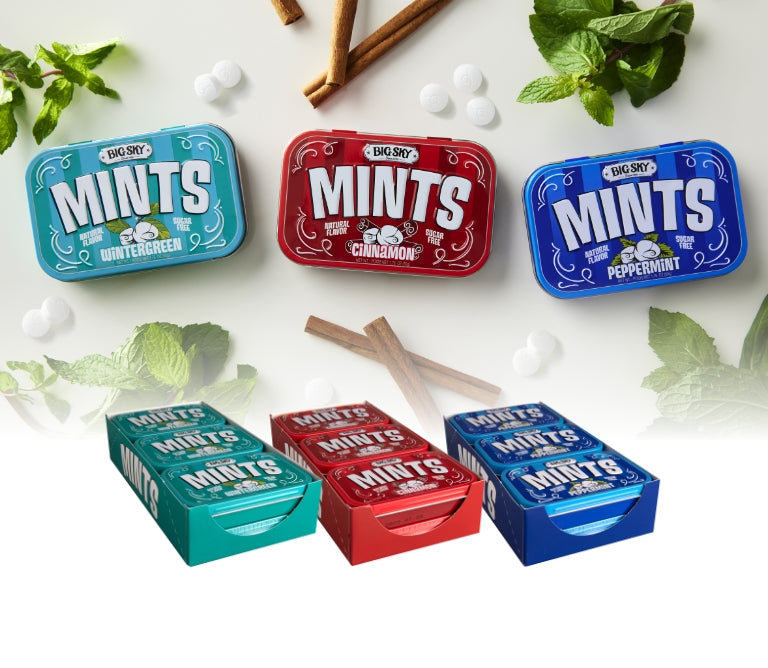 Big Sky Sugar Free Mint Candy, 1.76 Ounce (50g) Tin - 6 Count
