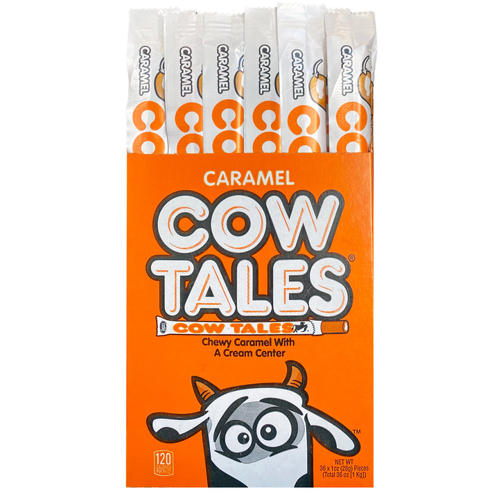Goetze's Candy Cow Tales Caramel Chewy Candy Sticks, 1 Ounce - 36 Count Display Box