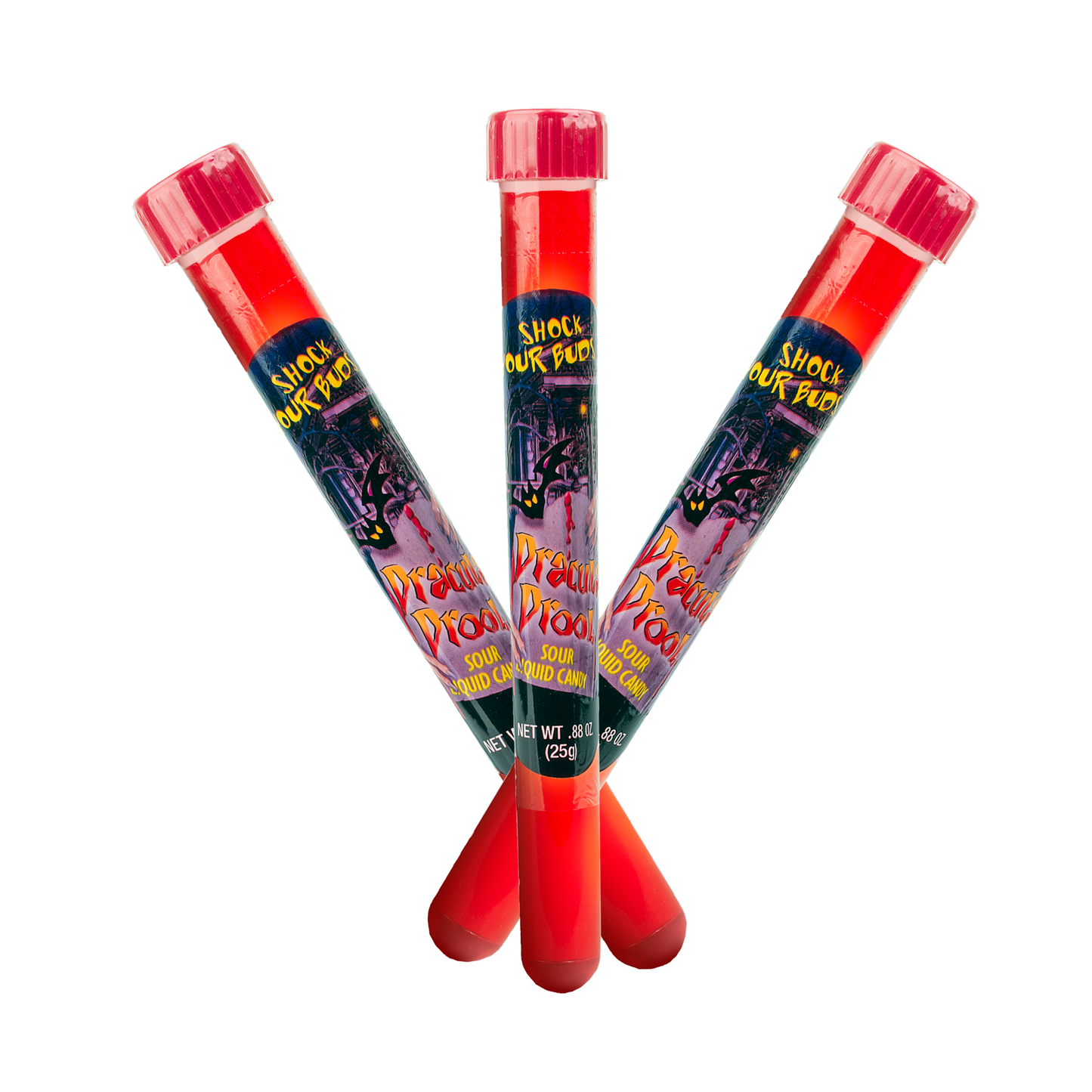 Dracula Drool Sour Cherry Liquid Candy Test Tube, 0.88 Ounce - 24 Count Display Box
