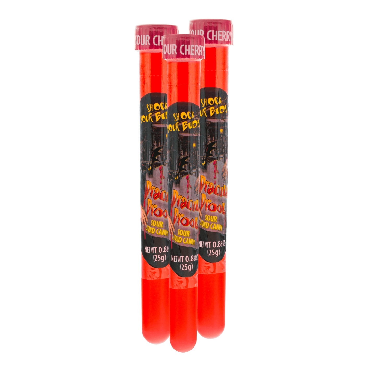 Dracula Drool Sour Cherry Liquid Candy Test Tube, 0.88 Ounce - 24 Count Display Box