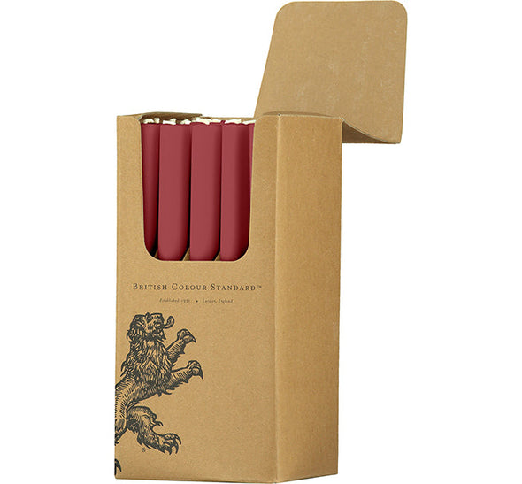 British Colour Standard Eco Dinner Candles, 25cm / 10'' H - 25 per pack