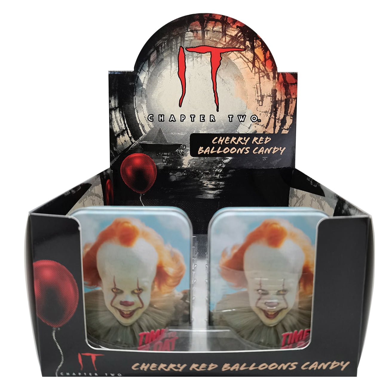 IT Chapter Two - Pennywise Cherry Red Balloons Candy 1.5 oz. Tin- 12 Count Display Box