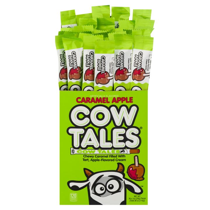 Goetze's Candy Cow Tales Caramel Chewy Candy Sticks, 1 Ounce - 36 Count Display Box