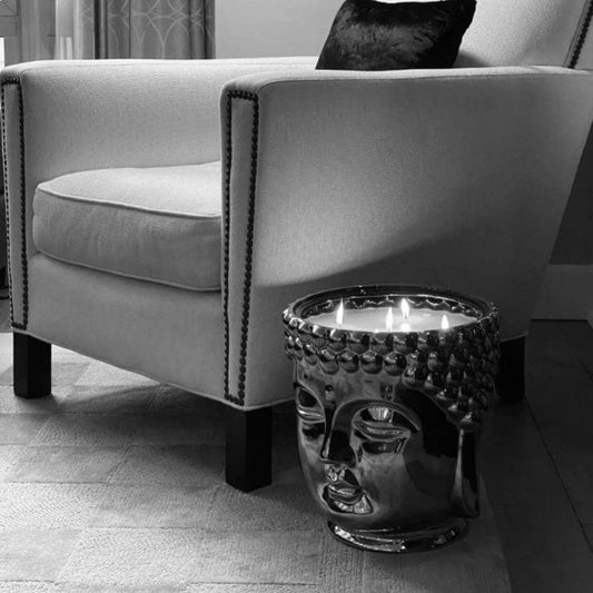 Silver Grande Buddha Scented 5 Wick Candle, 480 oz