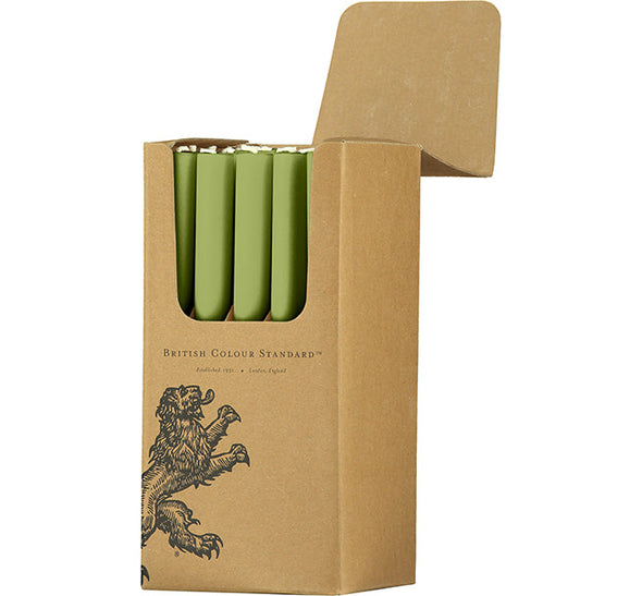 British Colour Standard Eco Dinner Candles, 25cm / 10'' H - 25 per pack