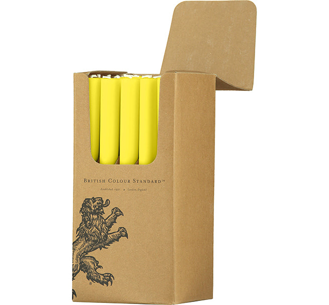 British Colour Standard Eco Dinner Candles, 25cm / 10'' H - 25 per pack