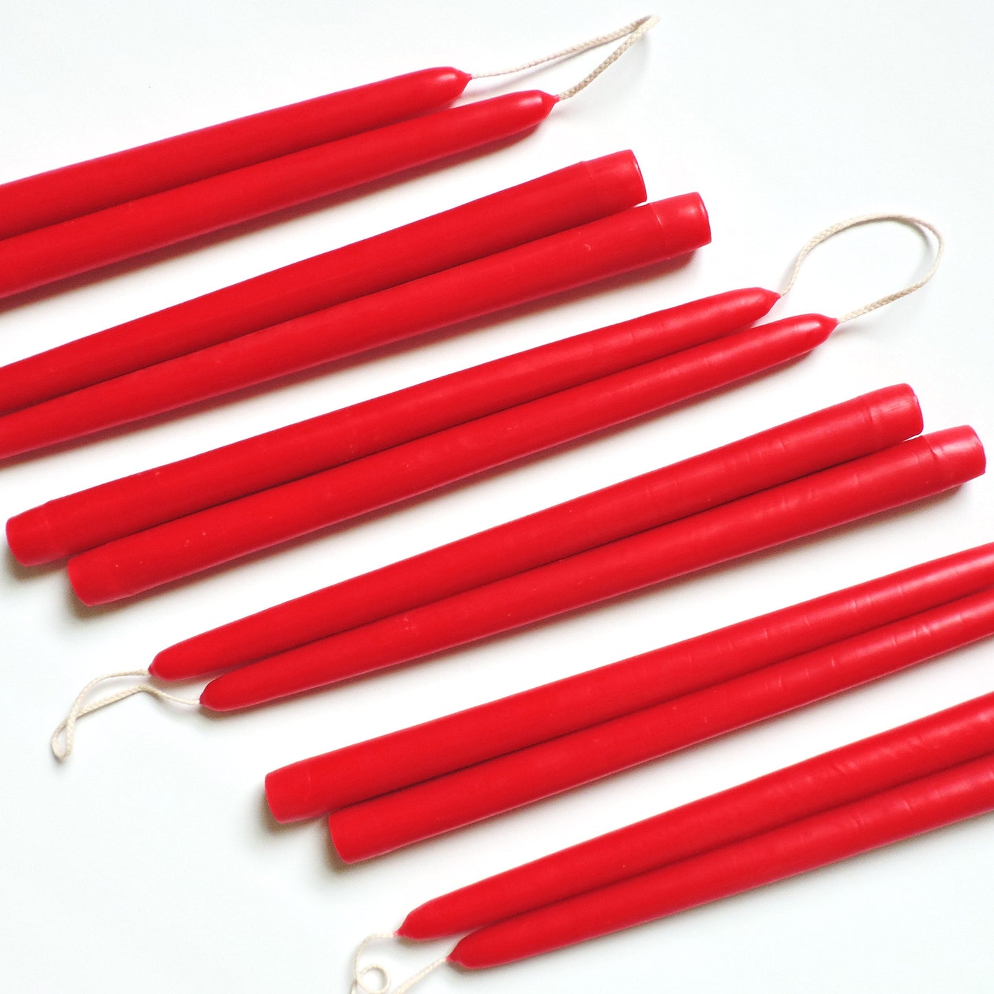 Mole Hollow Candles, Beeswax Taper Candles, Set of 12