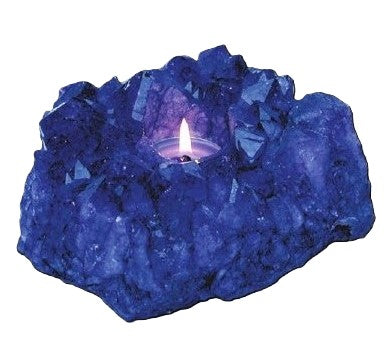 Amethyst Crystal Terra Lights Enhanced Color Tea Light Holder