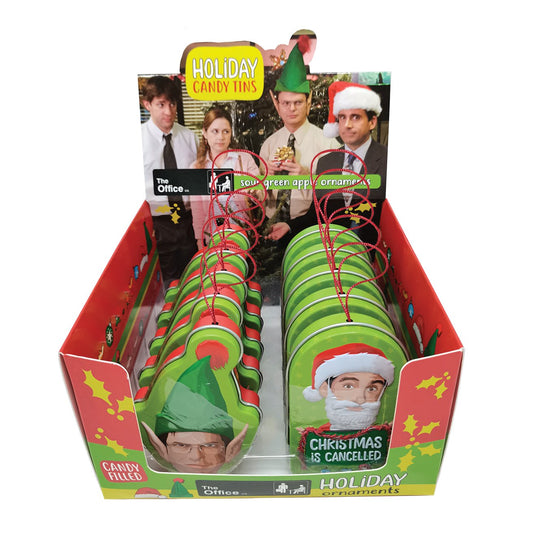 The Office Holiday Candy Ornaments 0.8 Ounce Tin - 12 Count Display Box