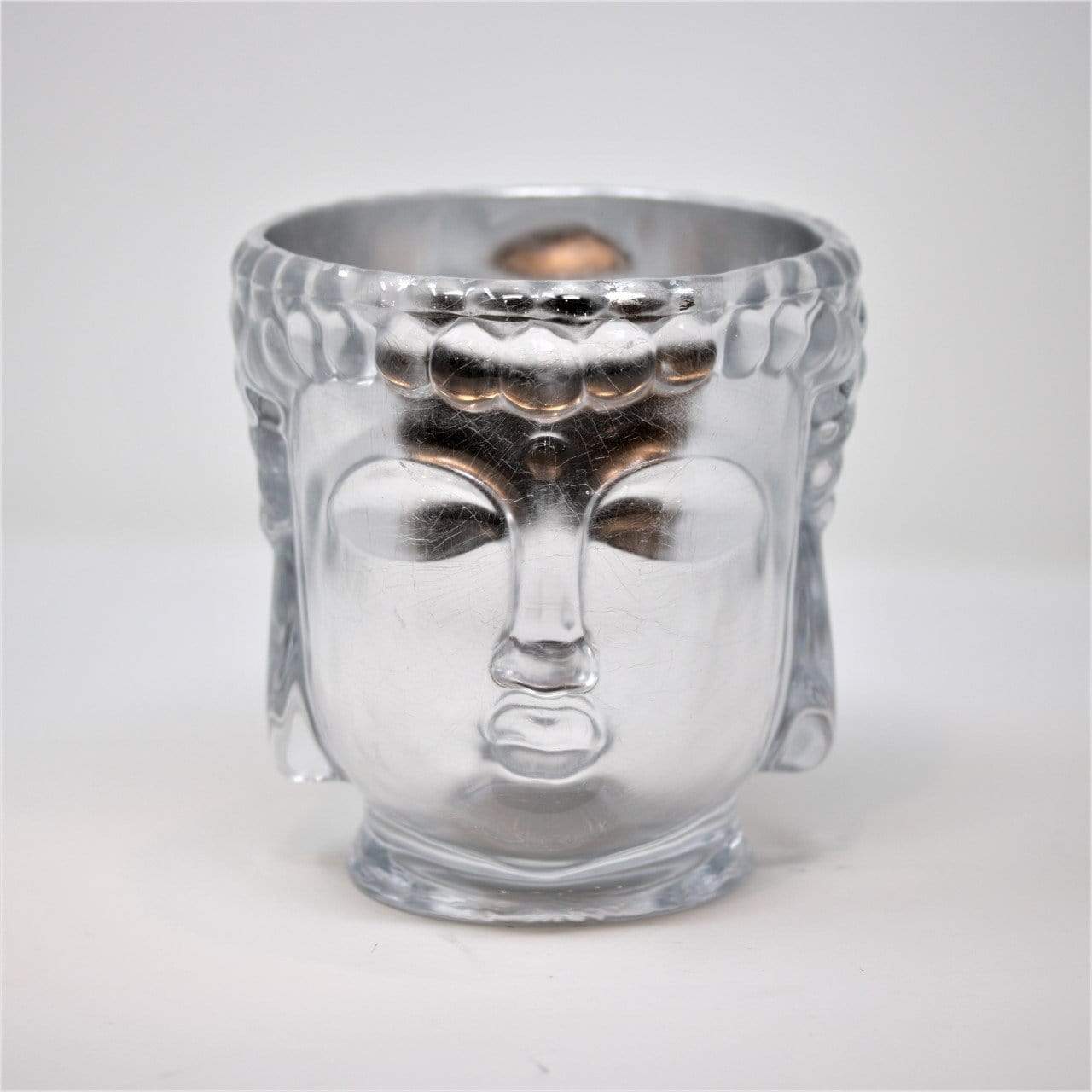 Supernova Pure Silver Glass Buddha, 24K Gold, 3 Wick Scented Candle, 40 oz