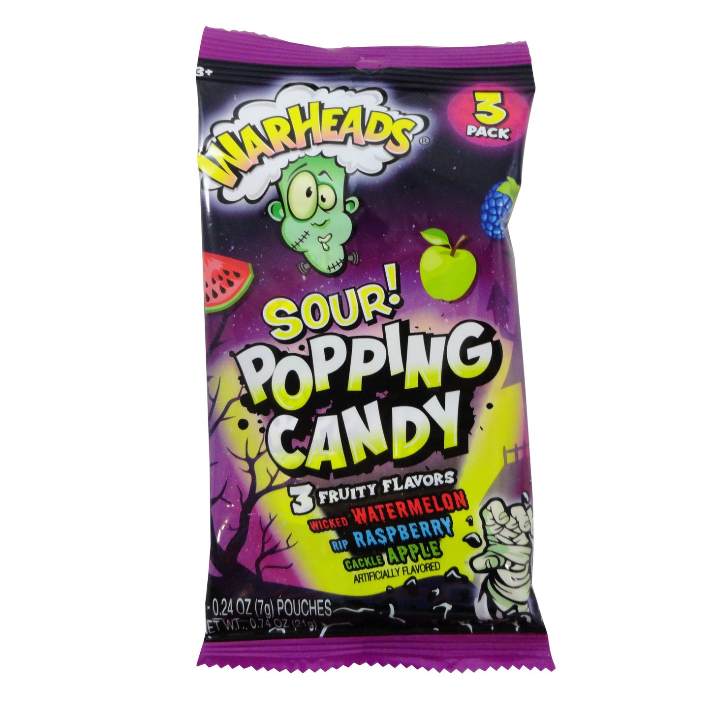 Kool-Aid Ghoul-Aid Popping Candy 3 Pack, 0.74 Ounce - 12 Count Display Box