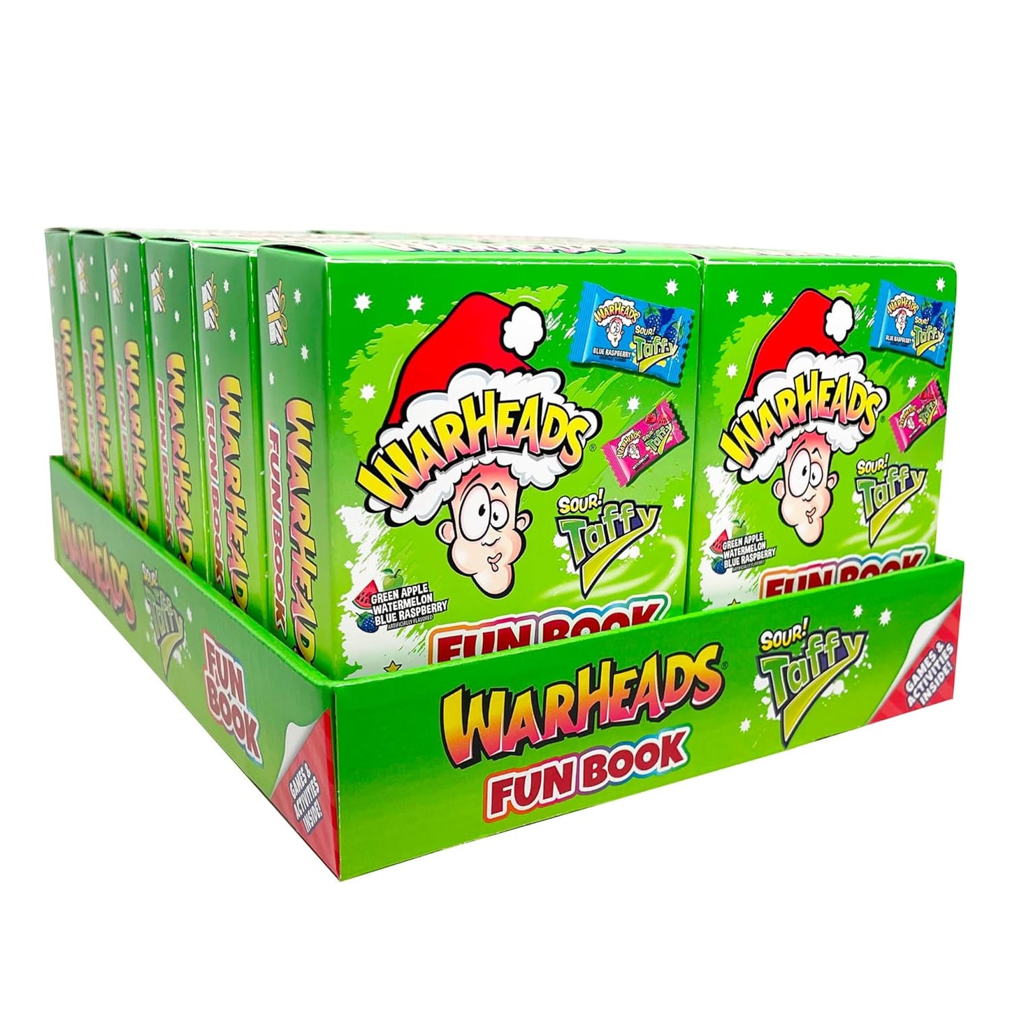 WarHeads Sour Taffy Christmas Holiday Fun Book, 3.38 Ounce