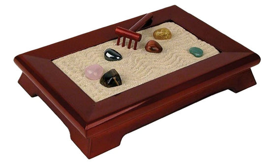 Squire Boone Zen Garden Kit for Desk with Gemstones