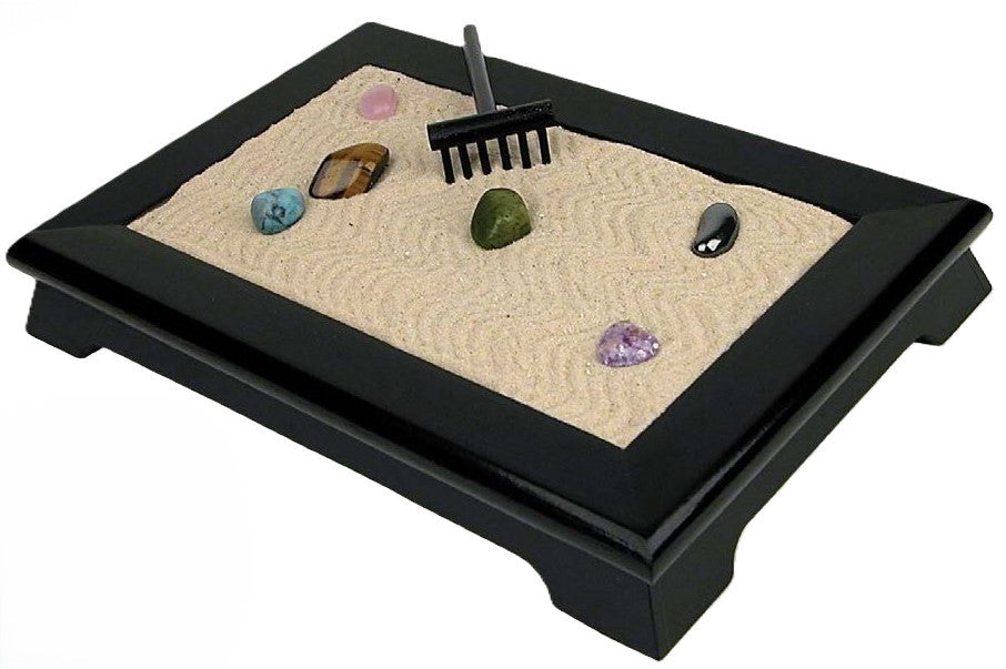 Squire Boone Zen Garden Kit for Desk with Gemstones