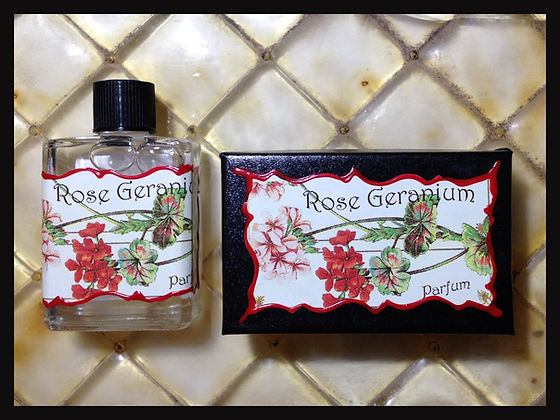 Seventh Muse, Perfume Oil in Black Box, Rose Geranium Scent