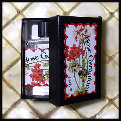 Seventh Muse, Perfume Oil in Black Box, Rose Geranium Scent