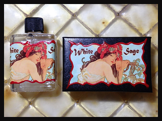 Seventh Muse, Perfume Oil in Black Box, White Sage Scent
