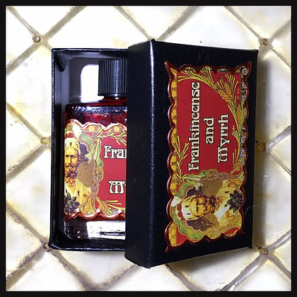Seventh Muse, Perfume Oil in Black Box, Frankincense & Myrrh Scent