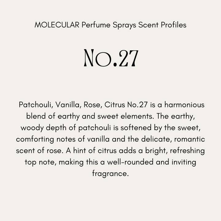 Buffalo Gal, MOLECULAR Clean Natural Perfume Sprays