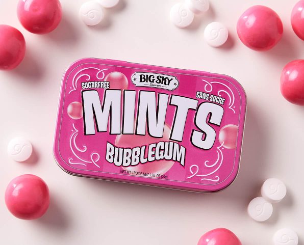 Big Sky Sugar Free Mint Candy, 1.76 Ounce (50g) Tin - 6 Count Display Tray