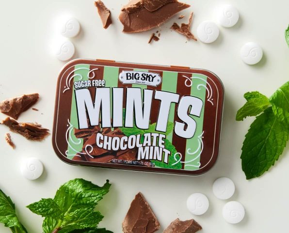 Big Sky Sugar Free Mint Candy, 1.76 Ounce (50g) Tin - 6 Count Display Tray