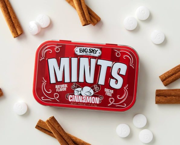 Big Sky Sugar Free Mint Candy, 1.76 Ounce (50g) Tin - 6 Count Display Tray