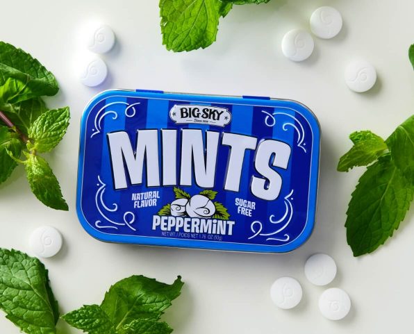 Big Sky Sugar Free Mint Candy, 1.76 Ounce (50g) Tin - 6 Count Display Tray