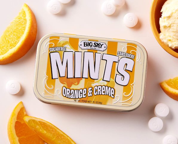 Big Sky Sugar Free Mint Candy, 1.76 Ounce (50g) Tin - 6 Count Display Tray