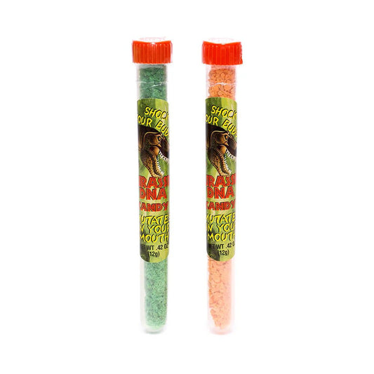 Jurassic Dinosaur DNA Rocks Candy Test Tubes - 24 Count Display Box