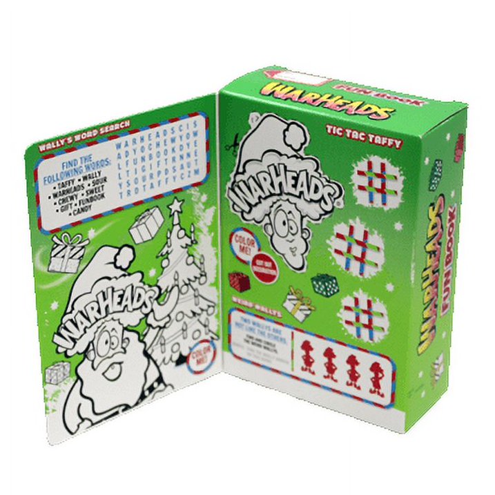 WarHeads Sour Taffy Christmas Holiday Fun Book, 3.38 Ounce