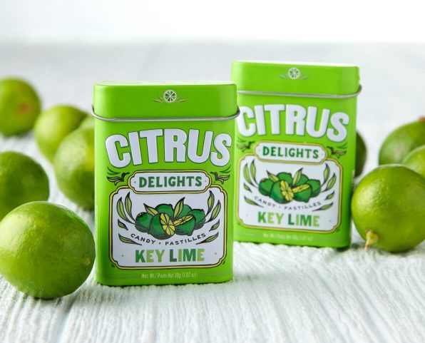 Citrus Delights Candy, 1.07 Ounce (30g) Tin - 12 Count Display Box