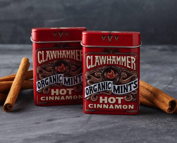 Clawhammer Organic Mints Candy, 1.07 Ounce (30g) Tins - 12 Count Display Box