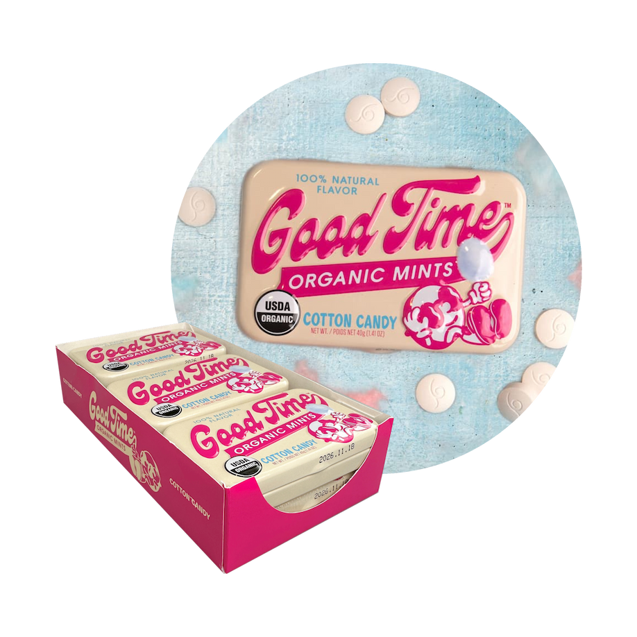 Good Time Organic Mints Candy, 1.41 Ounce (40g) Tin - 6 Count Display Tray