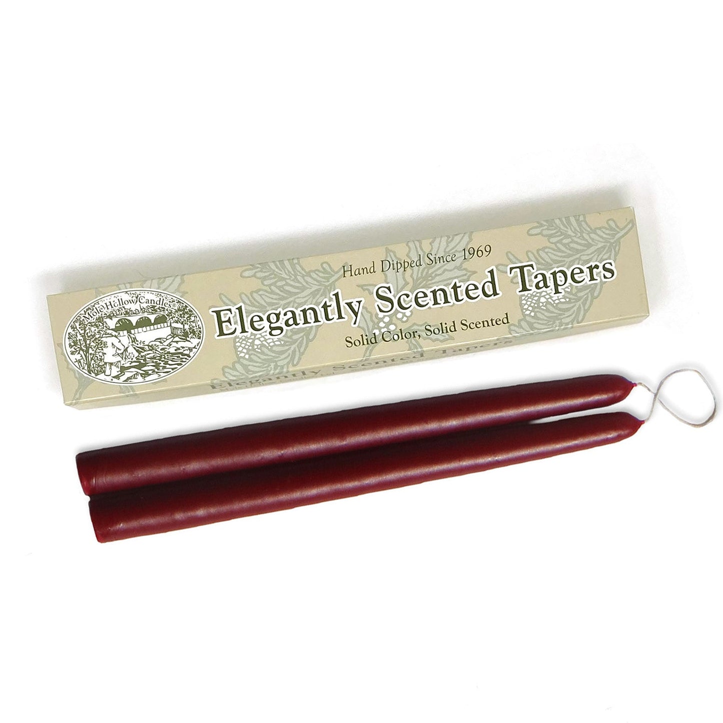 Mole Hollow Candles, 10" Taper Candles, Single-Pair Gift Box