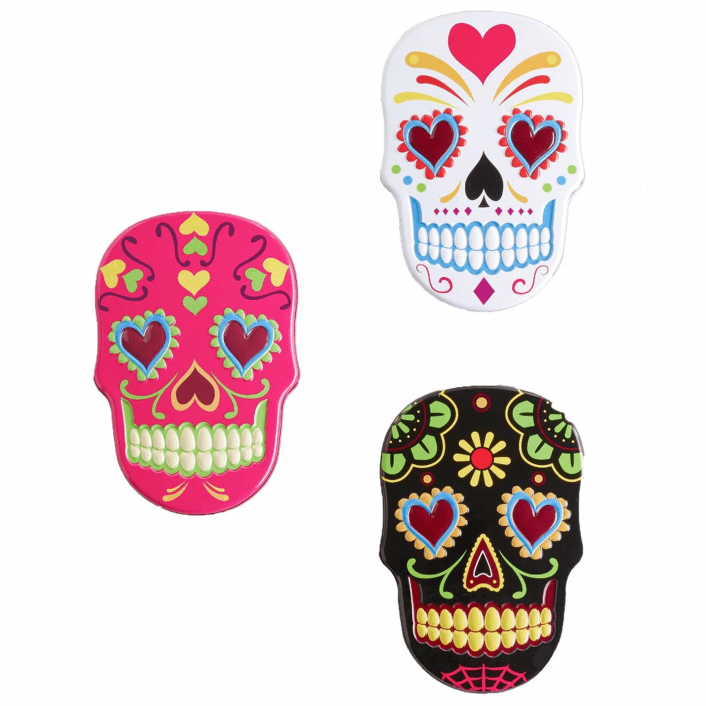Halloween Sugar Skulls Sweet Candy, 1.4 Ounce Tins