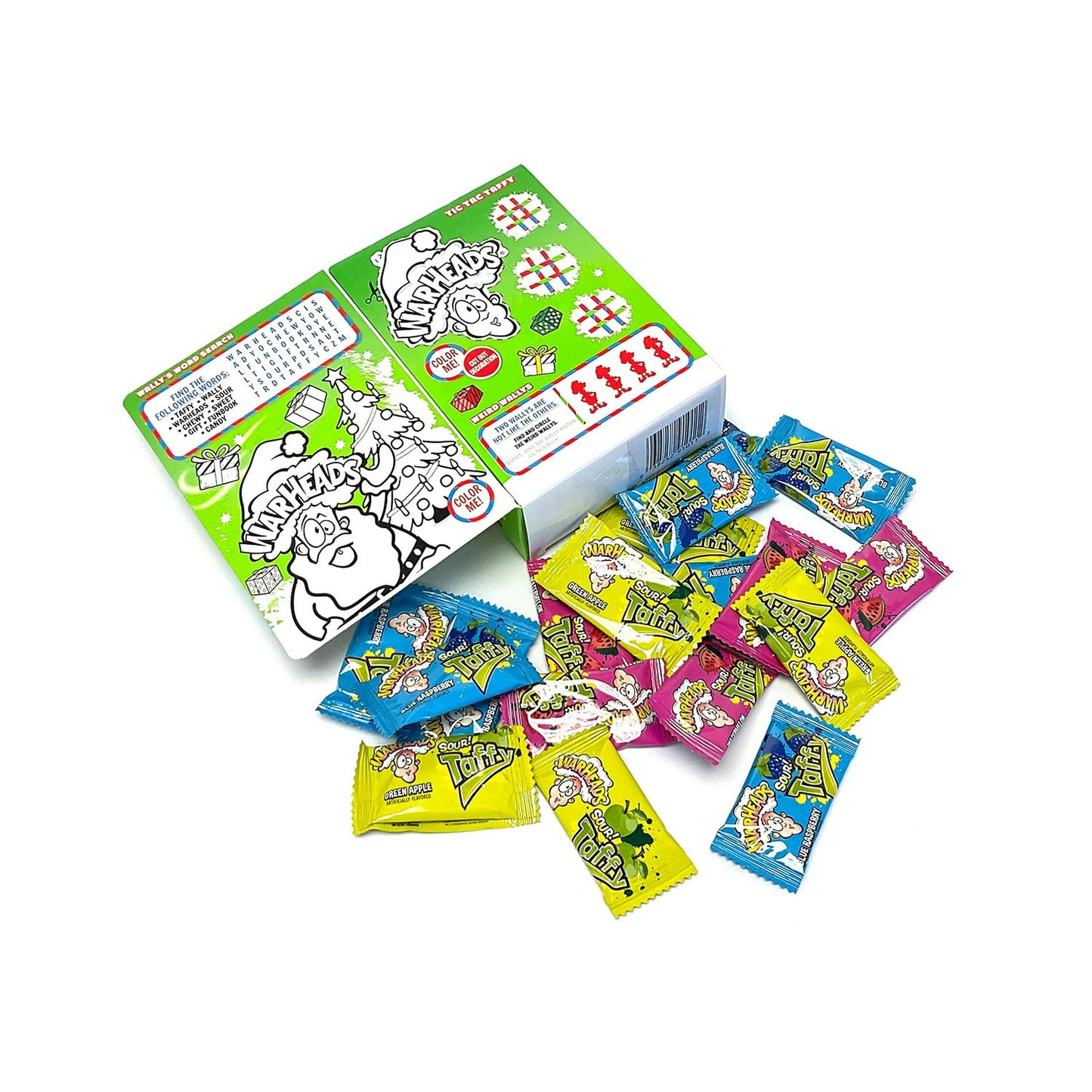 WarHeads Sour Taffy Christmas Holiday Fun Book, 3.38 Ounce