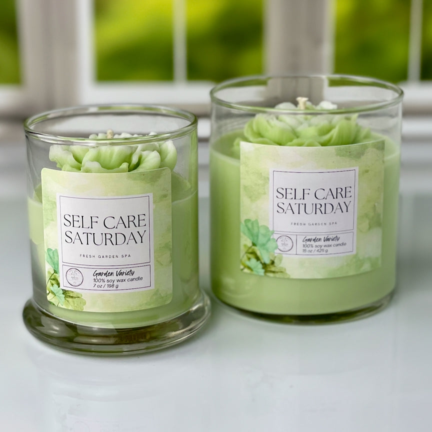 A Mandatory Activity, Self Care Saturday Candle - Fresh Garden Spa Soy Candle