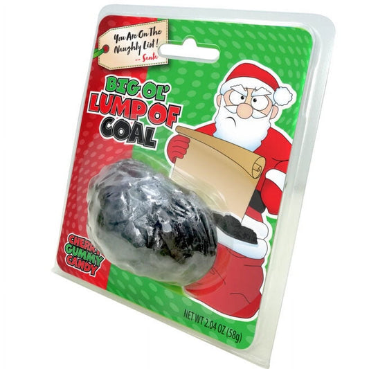 Holiday Christmas Big Ol’ Lump Of Coal Gummy Candy, Cherry Flavored Gummy, 2.04 Ounce