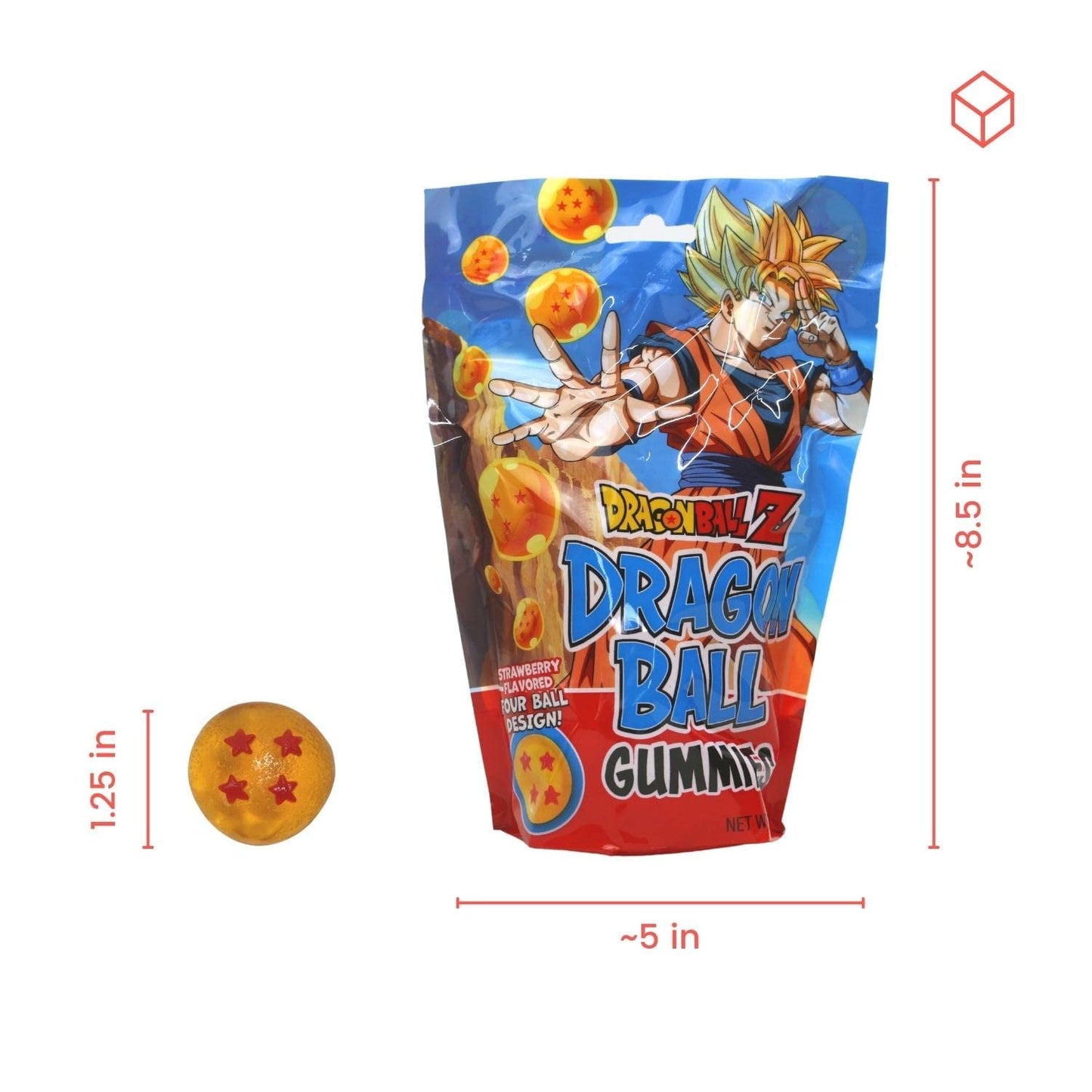 Dragon Ball Z Dragon Ball Strawberry Gummies, 8 Ounce bag