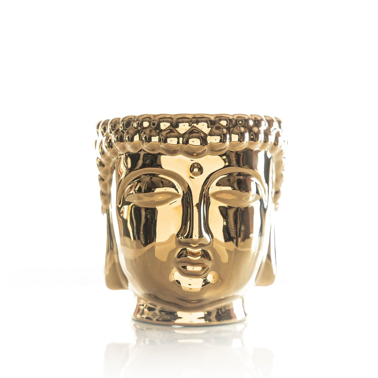 Metallic Gold Buddha Double Wick Candle, Palo Santo Fragrance, 40 oz
