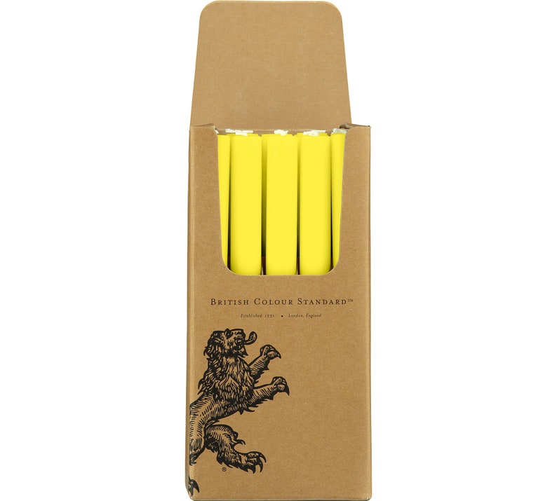 British Colour Standard Eco Dinner Candles, 25cm / 10'' H - 25 per pack