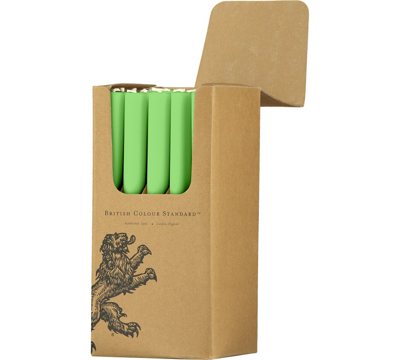 British Colour Standard Eco Dinner Candles, 25cm / 10'' H - 25 per pack