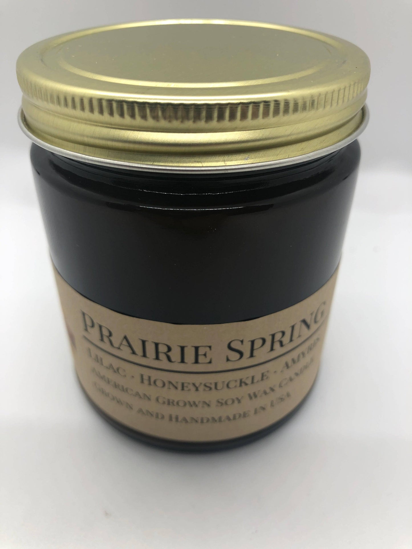 Prairie Spring Soy Wax Candle | 9 oz Amber Apothecary Jar