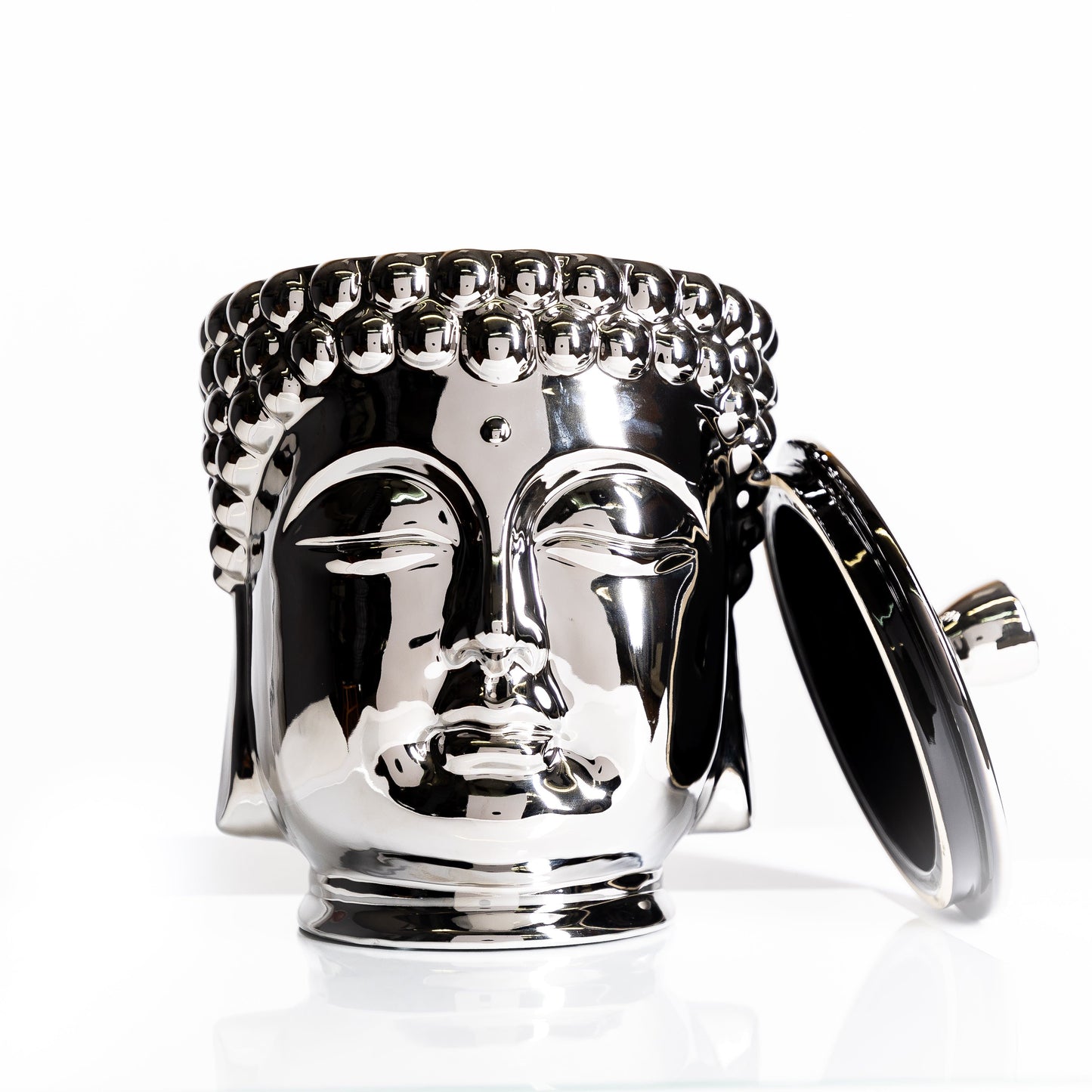 Silver Grande Buddha Scented 5 Wick Candle, 480 oz