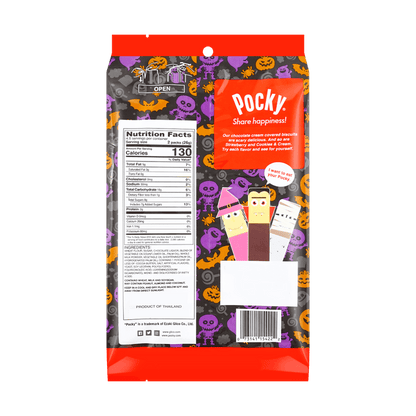 Pocky Halloween Cream Covered Biscuit Sticks, Chocolate Cream Flavor, 4.13 Ounce Pack