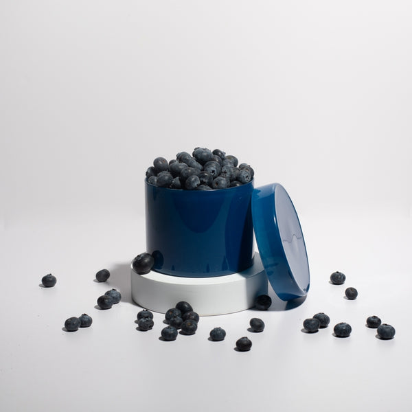 Vella & Co, Gloomy Palo Santo & Woods 16 Ounce Soy Candle, Blue Glass